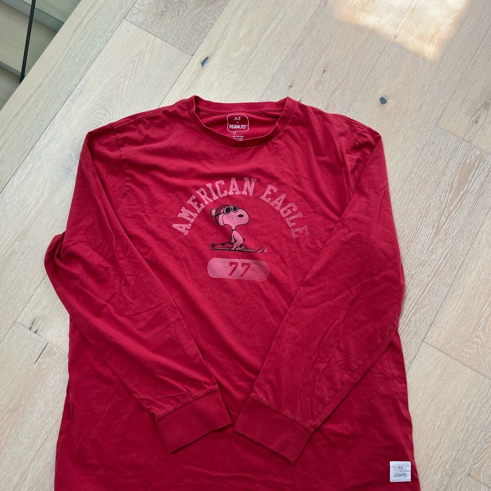 Snoopy Peanuts American Eagle Outfitters Red Men's Shirt xxl